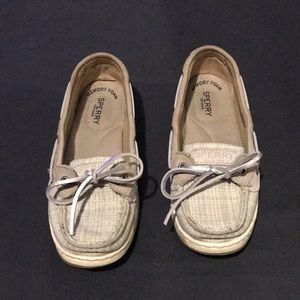 Sperry Women’s Angelfish Varsity Boat Shoe ~ Size 6.5 M ~ Light grey